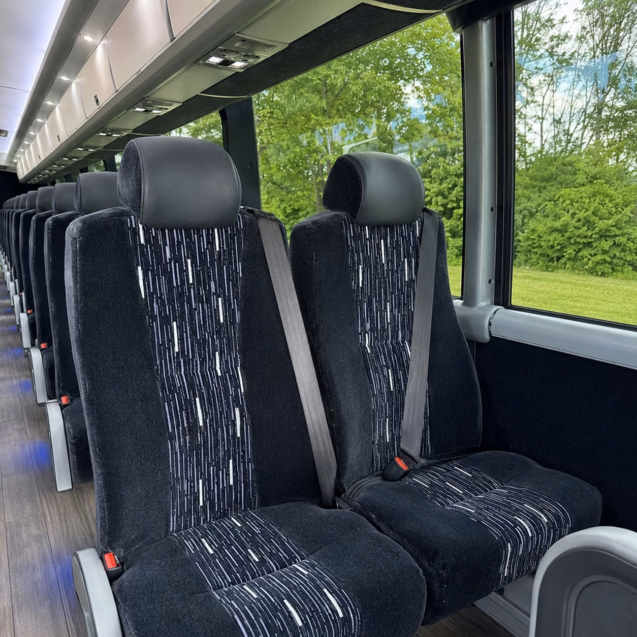 oakland charter bus interior