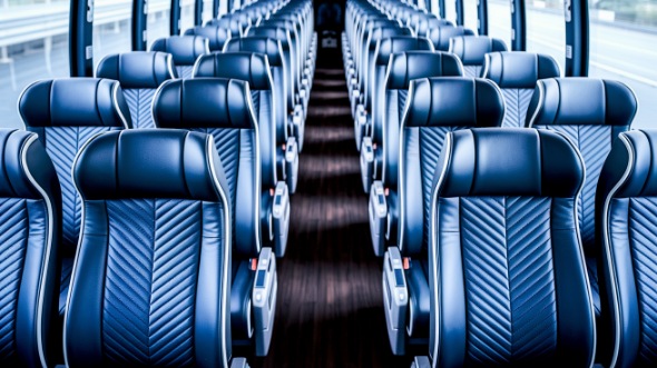 oakland 50 passenger charter bus inside