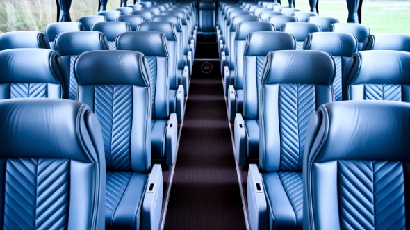 oakland 54 passenger charter bus interior