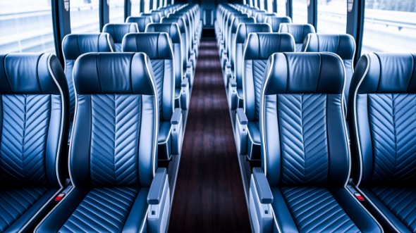 oakland 56 passenger charter bus inside