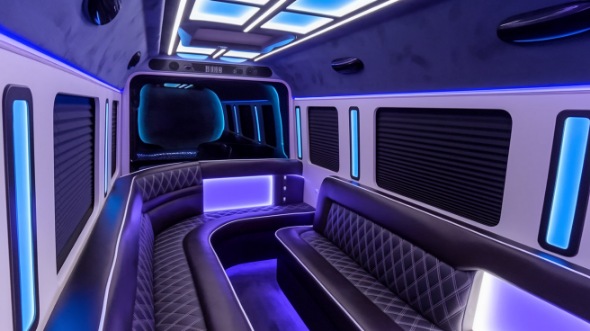 party bus rental interior oakland
