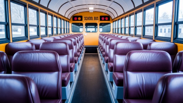 school bus rental interior oakland